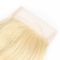 Real Brazilian Hair #613 Blonde Color Straight Swiss Lace Closure With Baby Hair supplier