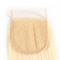 Real Brazilian Hair #613 Blonde Color Straight Swiss Lace Closure With Baby Hair supplier