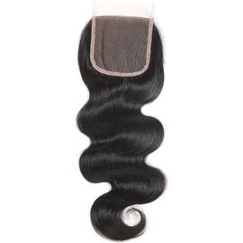 Brazilian Body Wave Swiss Lace Closure 8" to 20" Natural Black Color Virgin Hair Material supplier