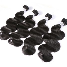 Natural Black Peruvian Human Hair  Body Wave 100% Original Virgin Hair  Wefts supplier