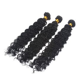 Virgin Malaysian Remy Hair Extensions Deep Wave With Thick Bottom supplier