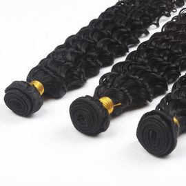 Virgin Malaysian Remy Hair Extensions Deep Wave With Thick Bottom supplier