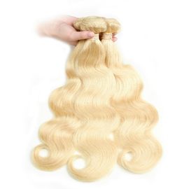 7A Body Wave Blonde Brazilian Curly Hair 613 Colored Hair Extensions No Chemical supplier