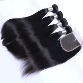 7A Straight Brazilian Hair Bundles With Closure , Grade 7A Human Hair supplier