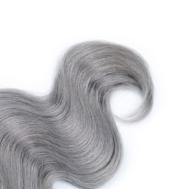 Virgin Indian Human Hair Bundles , Grey Ombre Hair Bundles Two Tone Full End supplier