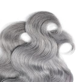 Virgin Indian Human Hair Bundles , Grey Ombre Hair Bundles Two Tone Full End supplier