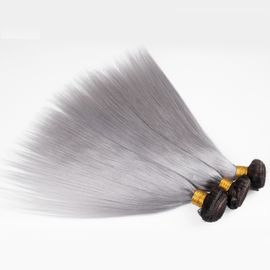 1B Straight Grey Ombre Human Hair Extensions Two Tone Indian Hair Bundles supplier