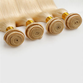 Single Drawn Human Hair Weave Color 613 Blonde Weft Hair Extensions 12-26 Inch supplier