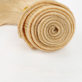 Single Drawn Human Hair Weave Color 613 Blonde Weft Hair Extensions 12-26 Inch supplier