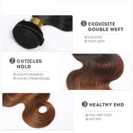 1b/4/30 Grade 7A Ombre Hair Weave 10&quot;-30&quot; Thick And Full Hair Ends supplier