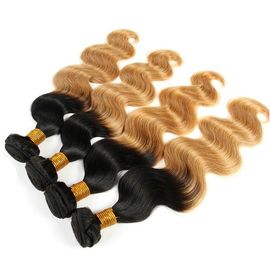 Virgin Ombre Hair Weave Bundles , Body Wave 3 Tone Ombre Brazilian Hair supplier