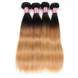 Ombre Human Hair Weave 8A High Grade Straight Ombre Weave No Shedding supplier