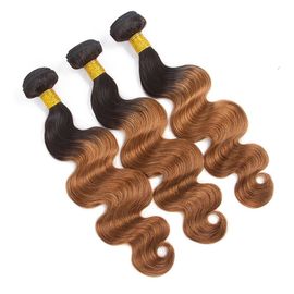 Grade 8A Three Tone Ombre Hair Extensions 100% Real Hair Material supplier