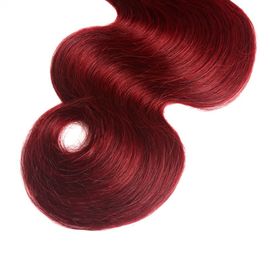 Unprocessed Ombre Hair Weave 1b/99j Wine Red Body Wave Burgundy Soft And Silky supplier