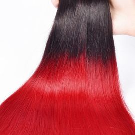 Silk Soft Ombre Brazilian Hair Weave , Real Human Ombre Remy Hair Bundles supplier