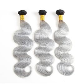 1B Grey Ombre Hair Weave Brazilian Ombre Curly Weave No Chemical supplier