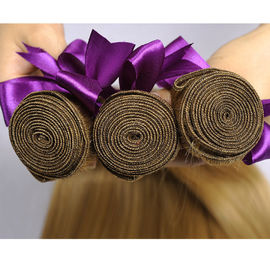 Colored Brazilian Ombre Hair Weave Weft #27 Color Straight Virgin Hair Extension supplier
