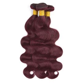 99j Color Burgundy Ombre Hair Weave Extension Body Wave Virgin Hair Bundle No Smell supplier