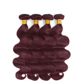 99j Color Burgundy Ombre Hair Weave Extension Body Wave Virgin Hair Bundle No Smell supplier