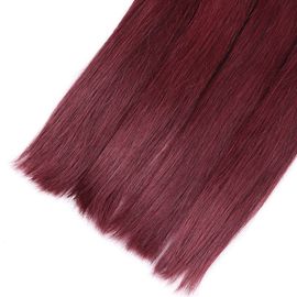 99j Burgundy Straight Brazilian Hair Peruvian Human Hair Weave Popular Sell Double Weft supplier