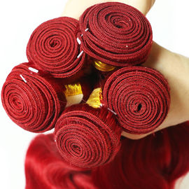 Red Color Body Wave Brazilian Hair Peruvian Virgin Human Hair 12" to 26" No Shedding supplier