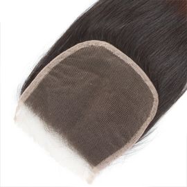 No Shedding 4x4 Lace Closure Straight High Grade 4x4 Silk Base Closure supplier