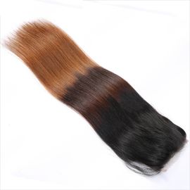 Natural 3 Tone Color Straight Lace Closure Free Shedding Virgin Hair Lace Closure 30-50g supplier