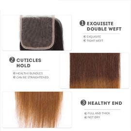 Natural 3 Tone Color Straight Lace Closure Free Shedding Virgin Hair Lace Closure 30-50g supplier