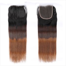 Natural 3 Tone Color Straight Lace Closure Free Shedding Virgin Hair Lace Closure 30-50g supplier