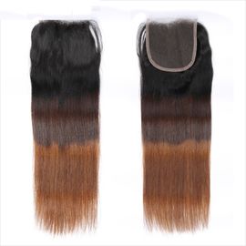 Natural 3 Tone Color Straight Lace Closure Free Shedding Virgin Hair Lace Closure 30-50g supplier