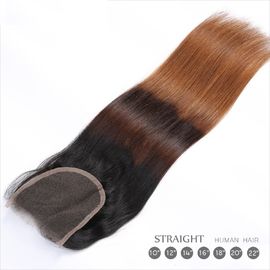 Natural 3 Tone Color Straight Lace Closure Free Shedding Virgin Hair Lace Closure 30-50g supplier