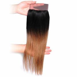 Silk Base Grade 10A 4x4 Lace Closure 100% Virgin Human Hair Two Tone Color supplier