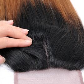 Silk Base Grade 10A 4x4 Lace Closure 100% Virgin Human Hair Two Tone Color supplier