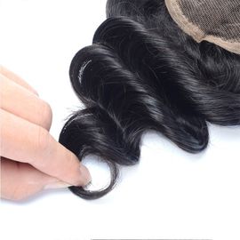 Natural 4x4 Lace Closure Hair Extensions No Animal Loose Wave Closure supplier