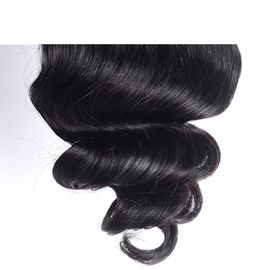 Natural 4x4 Lace Closure Hair Extensions No Animal Loose Wave Closure supplier