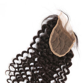 Brazilian Virgin Hair Curly Texture Top Lace Closure 4&quot;x4&quot; Lace Size for Black Lady supplier