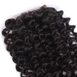 Brazilian Kinky Curly 4x4 Lace Closure Virgin Hair Bundles For Black Woman supplier