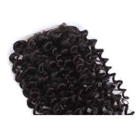 Brazilian Kinky Curly 4x4 Lace Closure Virgin Hair Bundles For Black Woman supplier