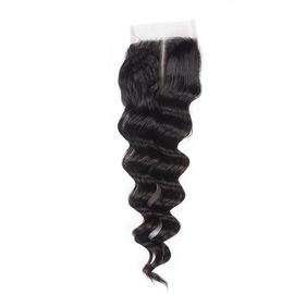 100% Unprocessed Hair Closure Pieces Brazilian Loose Wave Closure Real Hair supplier