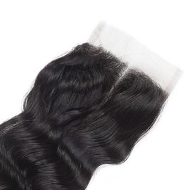 100% Unprocessed Hair Closure Pieces Brazilian Loose Wave Closure Real Hair supplier