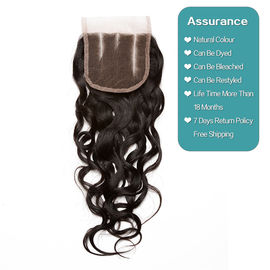 4&quot;X4&quot; Virgin Brazilian Remy Hair Human Hair Lace Closure Natural Wave 8A Grade supplier