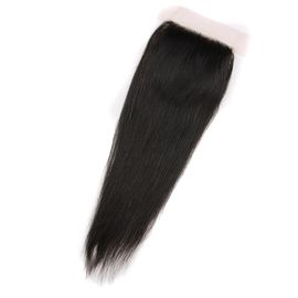 Natural Looking Brazilian Hair Closure With Natural Part 130% Standard Density supplier