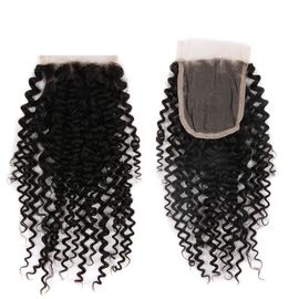 Natural Looking Brazilian Hair Closure With Natural Part 130% Standard Density supplier