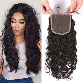 Non Remy Hair Virgin 4x4 Lace Closure Medium Length With 10′′-20′′ Inch supplier