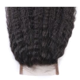 4x4 Closure With Baby Hair Indian Kinky Straight Closure Full Hand Tied Brown Swiss Lace supplier