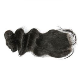 Unprocessed Virgin Indian Hair Loose Wave Closure Indian Temple Hair Natural Soft supplier