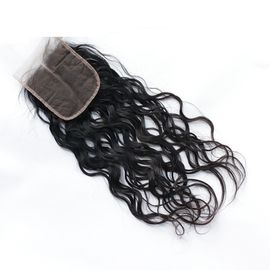 No Shedding Indian Human Hair 4 by 4 Lace Closure Natural Wave Whole Hand Tied supplier