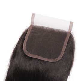 Natural Color Virgin Indian Straight Lace Closure With Hair Bundles Looks Natural With Skin supplier