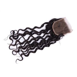 Top Grade Human Hair Extension Lace Closure 4x4 Any Parting Indian Water Wave Closure supplier