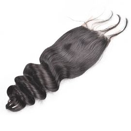 Free Part Three Part Middle Part Malaysian Loose Wave Closure Virgin Human Hair supplier